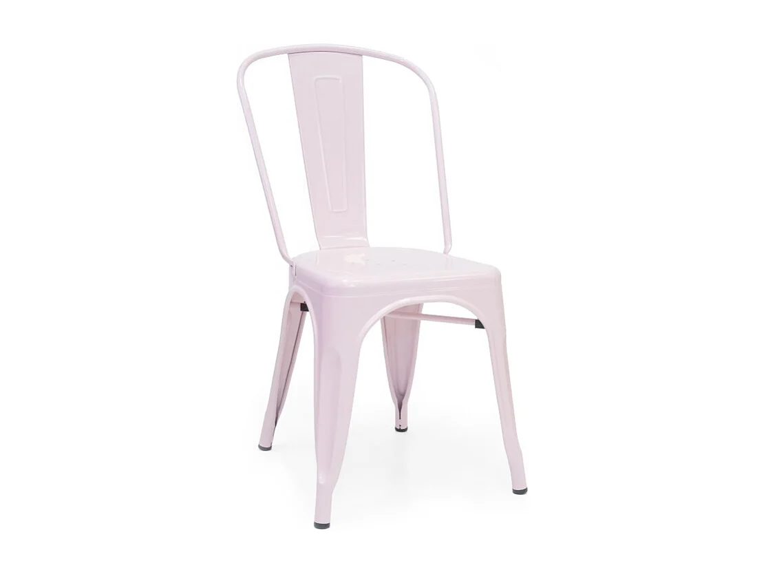 Industriële staal stoel roze 85x52,5x45