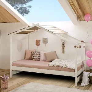Huisbed hout wit 90x190cm