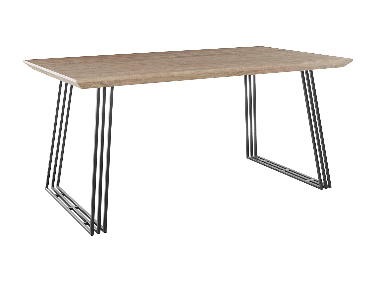 Kairo Eettafel 160 Eiken Zwart