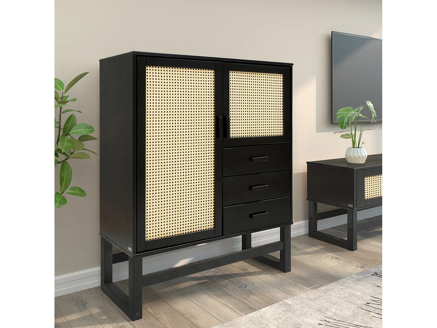 Jolene Highboard 2 deuren 3 lades Espresso