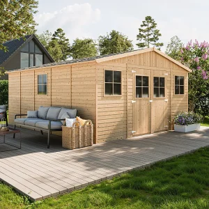 Houten berging – H246x418x522 cm/20 m² – TIMBELA M333