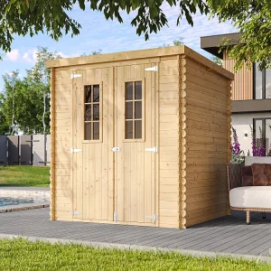 Houten tuinhuis met geïmpregneerde vloer B204xL204xH200 cm/ 3,53 m2 TIMBELA M309C+M309G Houten tuinhuis met geïmpregneerde vloer B204xL204xH200 cm/ 3,53 m2 TIMBELA M309C+M309G