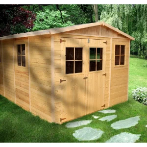 Houten Tuinhuisje – H226x324x516 cm/15 m² – TIMBELA M337 Houten Tuinhuisje – H226x324x516 cm/15 m² – TIMBELA M337