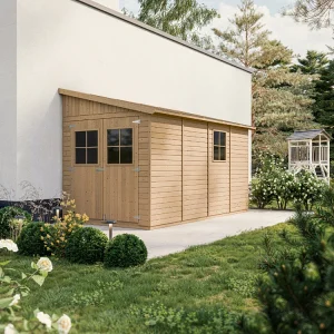 Houten Tuinhuisje (met zijwand) – 8 m2 – TIMBELA M340A Houten Tuinhuisje (met zijwand) – 8 m2 – TIMBELA M340A
