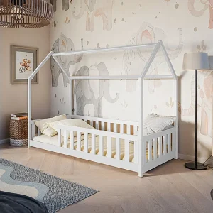 Hutbed 90×200 inclusief lattenbodem Maya Wit