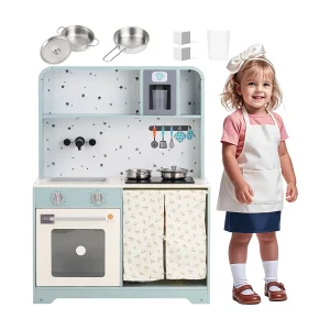 Houten kinderkookset 60x29x81cm – volledig uitgeruste keuken – Imitatiespeelgoed voor 3 jaar+ (Blauw) Houten kinderkookset 60x29x81cm – volledig uitgeruste keuken – Imitatiespeelgoed voor 3 jaar+ (Blauw)
