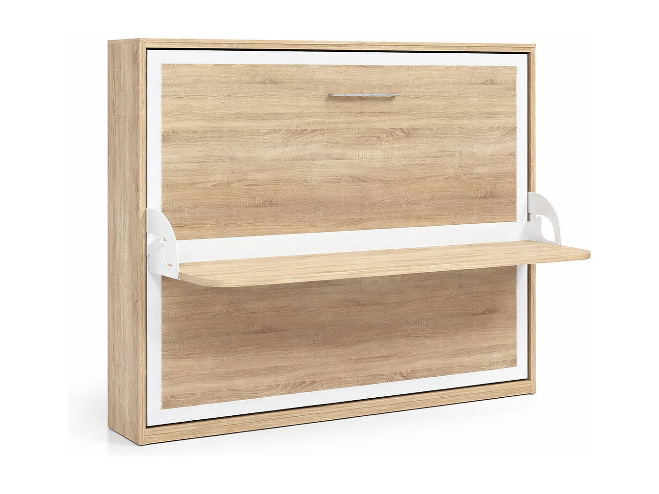 Horizontaal opklapbed met bureau licht eiken cambrian 90x200 TOULON