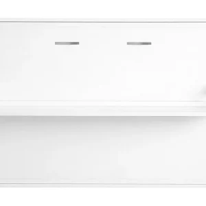 Horizontaal opklapbed met bureau mat wit 90×190 TOULON Horizontaal opklapbed met bureau mat wit 90×190 TOULON