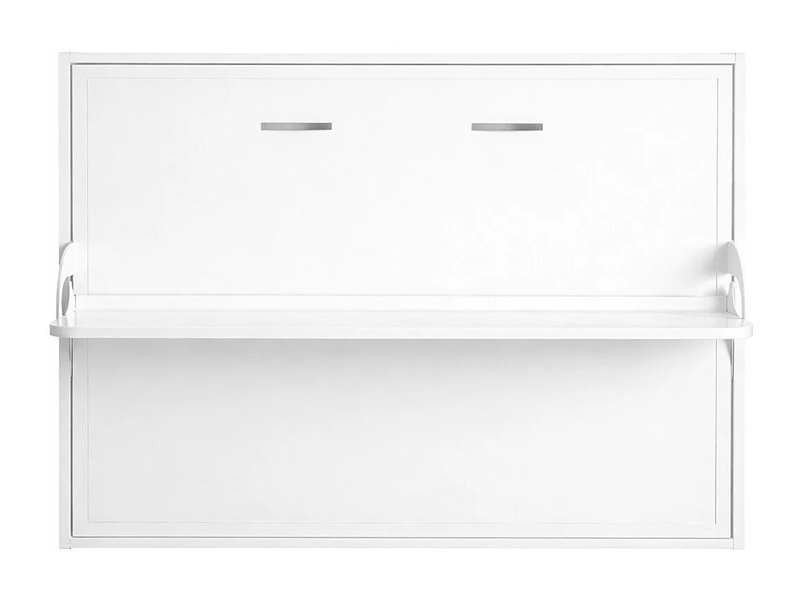 Horizontaal opklapbed met bureau mat wit 90x190 TOULON