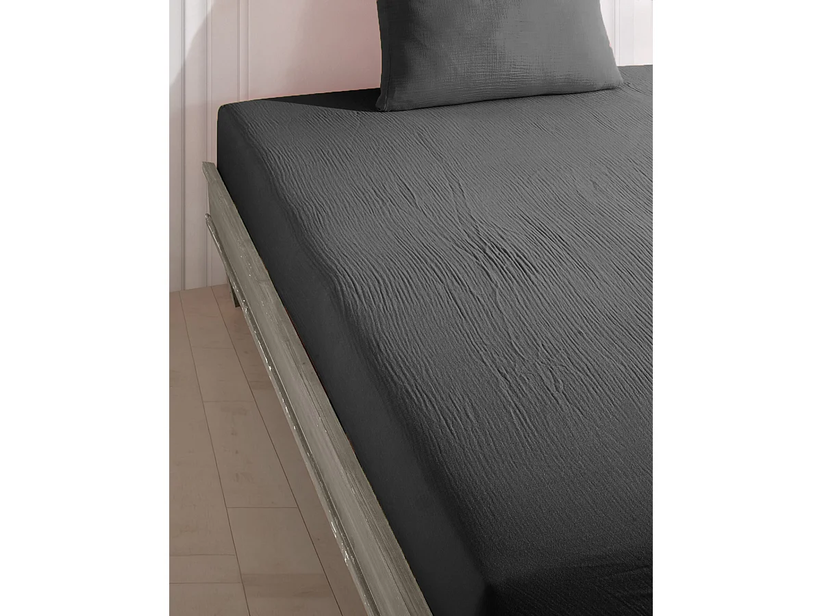 Hoeslaken 140x190 cm katoen gaas mousseline