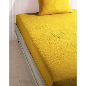 Hoeslaken 160×200 cm katoen gaas mousseline Hoeslaken 160×200 cm katoen gaas mousseline