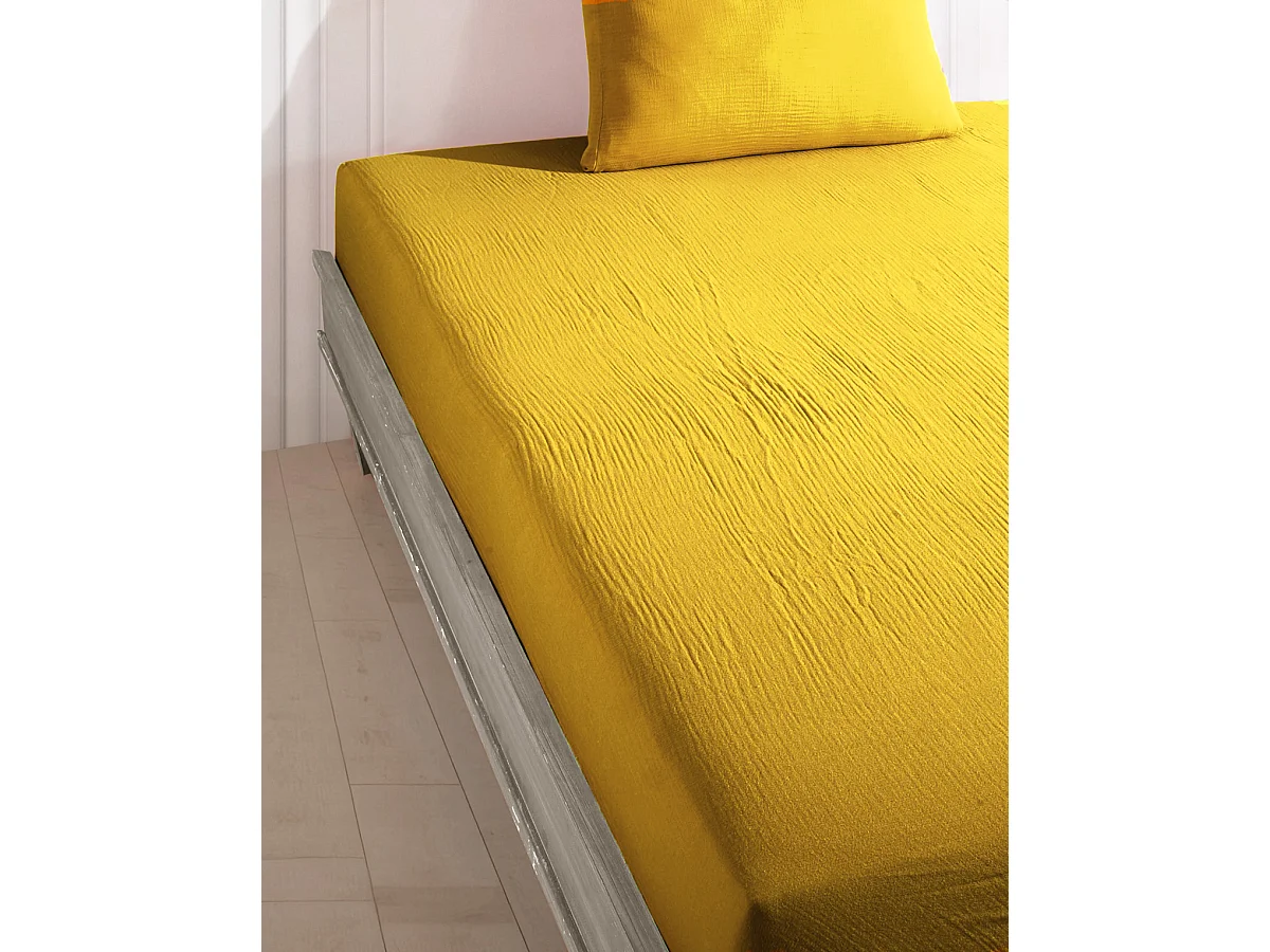 Hoeslaken 140x190 cm katoen gaas mousseline