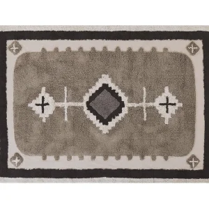 Katoenen Vloerkleed 160 x 230 cm Beige GEYVE Katoenen Vloerkleed 160 x 230 cm Beige GEYVE