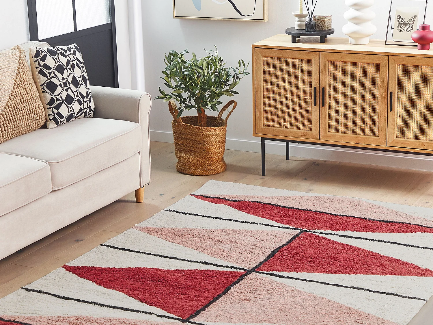 Katoenen Vloerkleed 140 x 200 cm Multicolour PURNIA