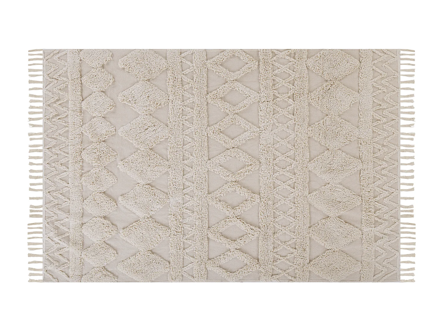 Katoenen Vloerkleed 140 x 200 cm Beige DIDIM