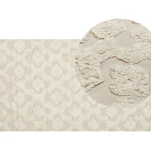 Katoenen Vloerkleed beige 80 x 150 cm AKSARAY
