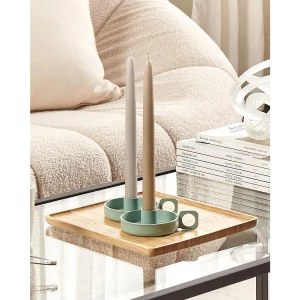 Set van 2 kaarshouders CHORIO Metaal 4 cm Mintgroen Set van 2 kaarshouders CHORIO Metaal 4 cm Mintgroen