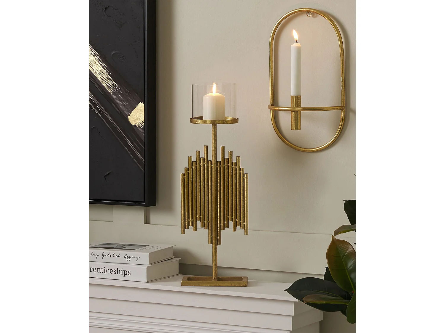 Kaarshouder NIAS Metaal 53 cm Goud