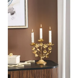 Kaarshouder RAMADA Metaal 25 cm Goud Kaarshouder RAMADA Metaal 25 cm Goud
