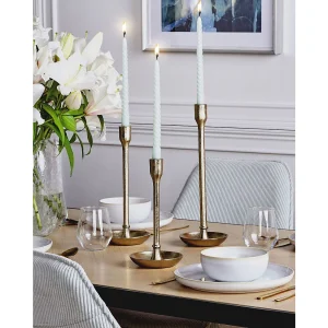Set van 3 kaarshouders LIWUNG Metaal 27/33/38 cm Goud Set van 3 kaarshouders LIWUNG Metaal 27/33/38 cm Goud