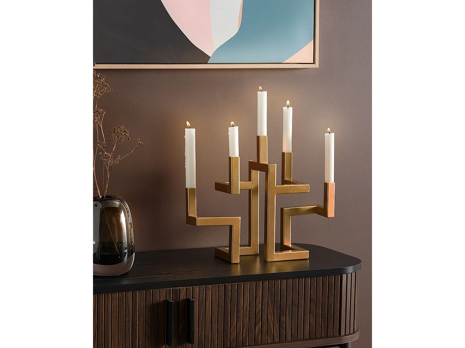Kaarshouder RAPOSO Metaal 30 cm Goud