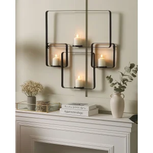 Wandkandelaar PALAWAN Metaal 65 cm Zwart Wandkandelaar PALAWAN Metaal 65 cm Zwart