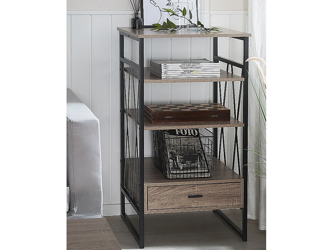 Boekenkast met 3 planken KEENE 101 cm Taupe