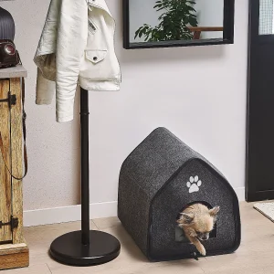 Dierenbedje JANGI Vilt Donkergrijs