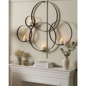 Wandkandelaar BURU Metaal 80 cm Zwart Wandkandelaar BURU Metaal 80 cm Zwart