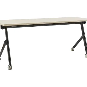 Inklapbaar bureau BENDI Lichtbruin 180 cm 60 cm met wielen Inklapbaar bureau BENDI Lichtbruin 180 cm 60 cm met wielen