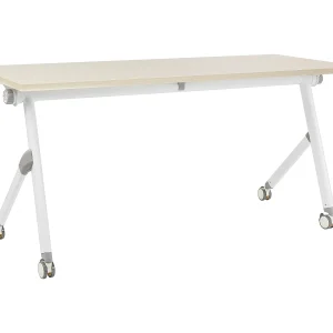 Inklapbaar bureau BENDI Lichtbruin 160 cm 60 cm met wielen Inklapbaar bureau BENDI Lichtbruin 160 cm 60 cm met wielen