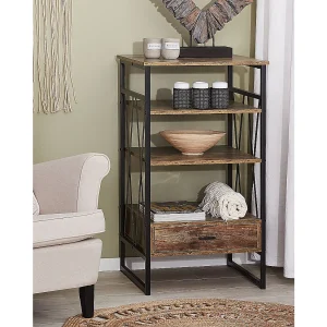 Boekenkast met 3 planken KEENE 101 cm Donkerbruin Boekenkast met 3 planken KEENE 101 cm Donkerbruin