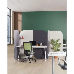 Akoestische roomdivider met 5 panelen SHADY Grijs 400 cm 160 cm
