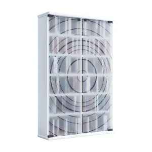 Houten CD DVD Stand Plank Glas Deur Tilano L Houten CD DVD Stand Plank Glas Deur Tilano L