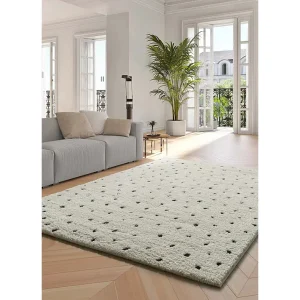 Hoogpolig tapijt – shaggy scandinavisch – wit – 120×170 cm – ATESA