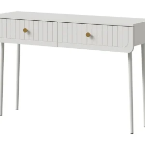 Kaptafel met lades Chloe 2S 125 Wit (zwarte of gouden handgreep)