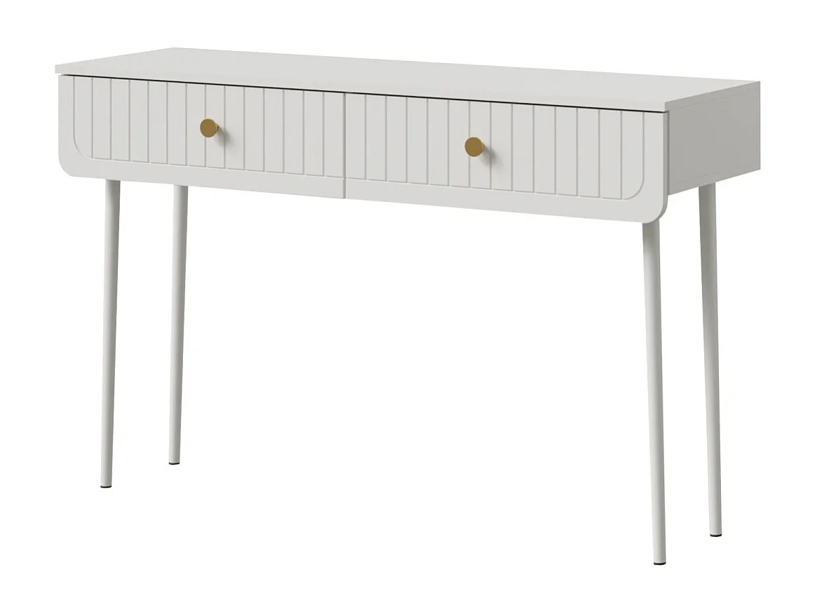Kaptafel met lades Chloe 2S 125 Wit (zwarte of gouden handgreep)