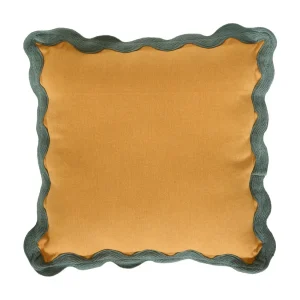 Katoenen kussen oker 10x38x38cm Katoenen kussen oker 10x38x38cm