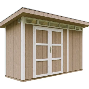 Houten tuinhuis LP SmartSide 4m2 /L161xL412xH239 cm – Timbela M902A-TERRA BROWN