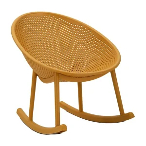 Ibiza mosterdkleurige schommelstoel, 66x88x80 cm (zithoogte 38 cm) Ibiza mosterdkleurige schommelstoel, 66x88x80 cm (zithoogte 38 cm)