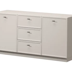 Kasjmier dressoir met 2 deuren en 3 lades met zwarte stippen, 150 x 45 cm Kasjmier dressoir met 2 deuren en 3 lades met zwarte stippen, 150 x 45 cm