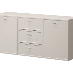 Kasjmier dressoir met 2 deuren en 3 lades met gouden stippen, 150 x 45 cm Kasjmier dressoir met 2 deuren en 3 lades met gouden stippen, 150 x 45 cm