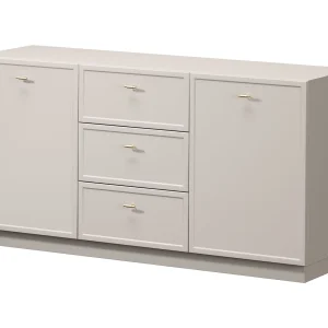 Kasjmier dressoir met 2 deuren en 3 lades met gouden stippen, 150 x 45 cm Kasjmier dressoir met 2 deuren en 3 lades met gouden stippen, 150 x 45 cm
