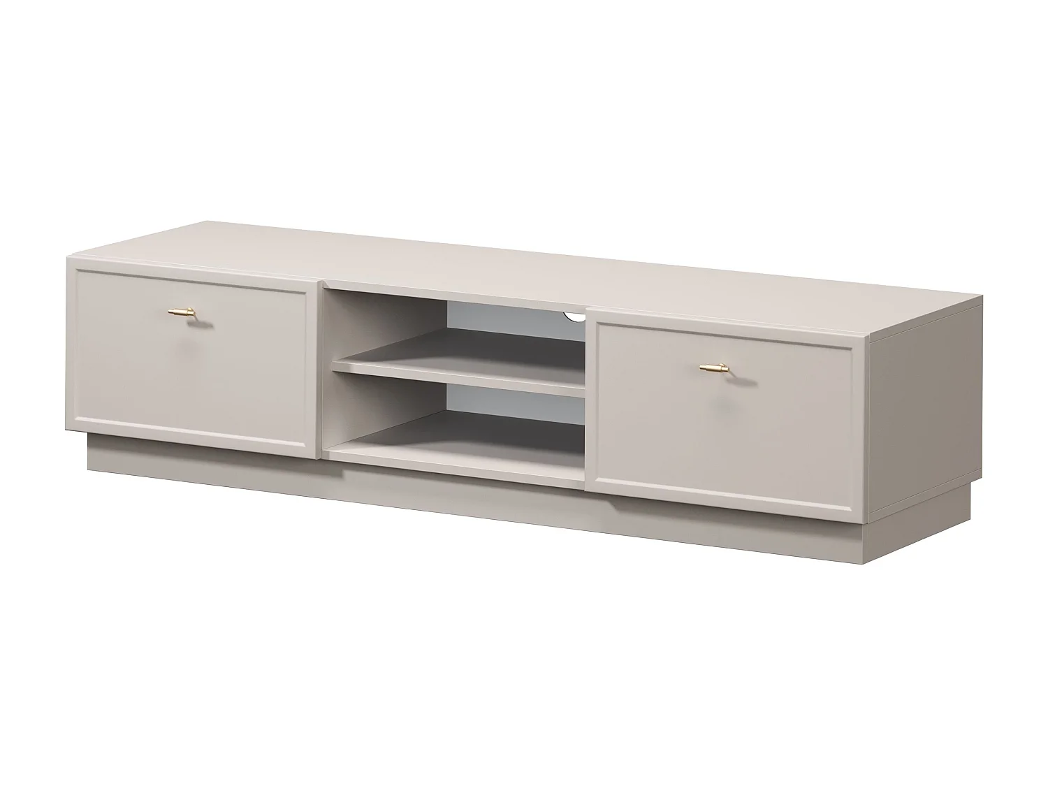 Kasjmier tv-meubel met 2 lades en gouden stippen, 150x45 cm