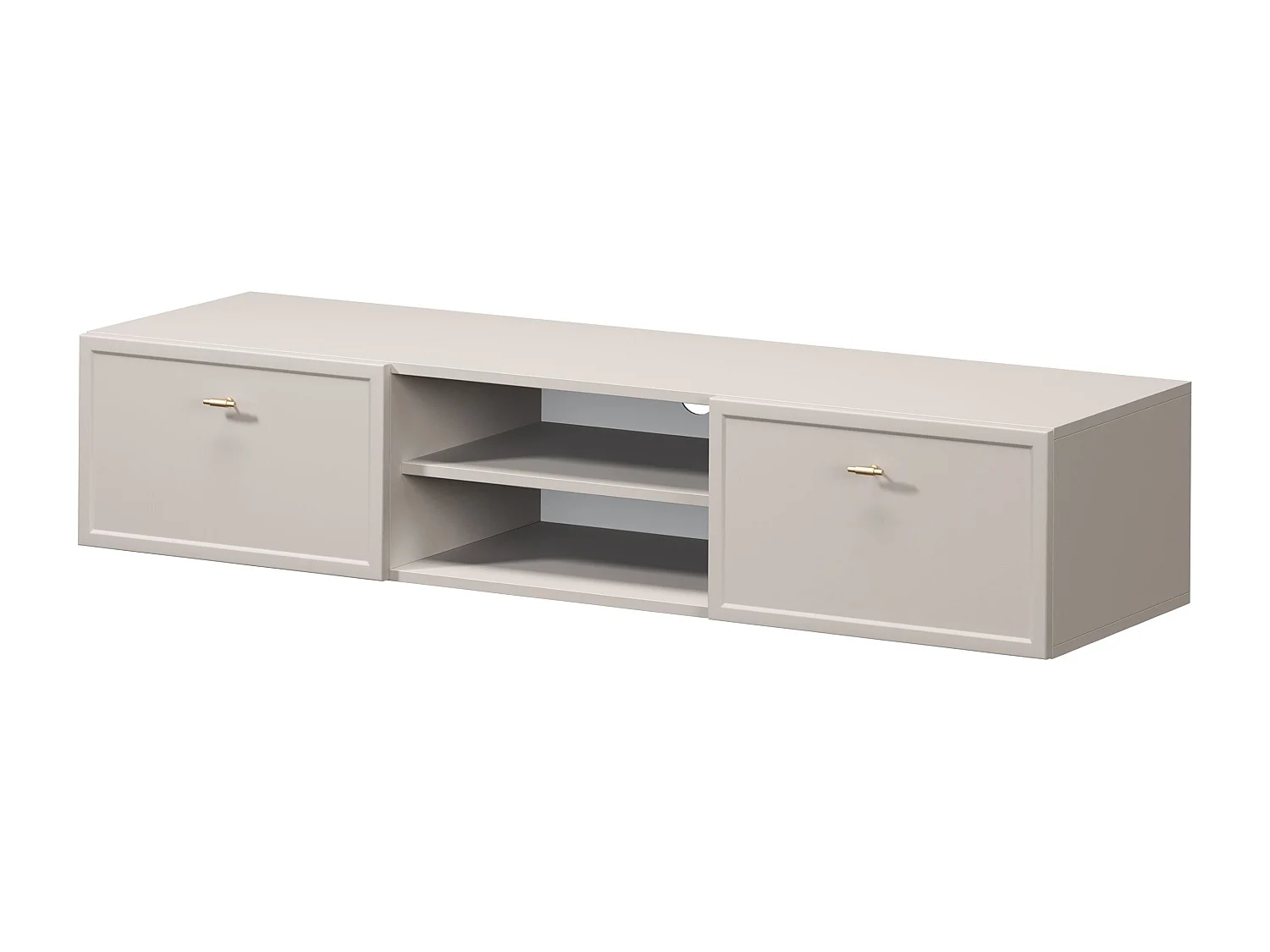 Kasjmier tv-meubel met 2 lades en gouden stippen, 150x45 cm