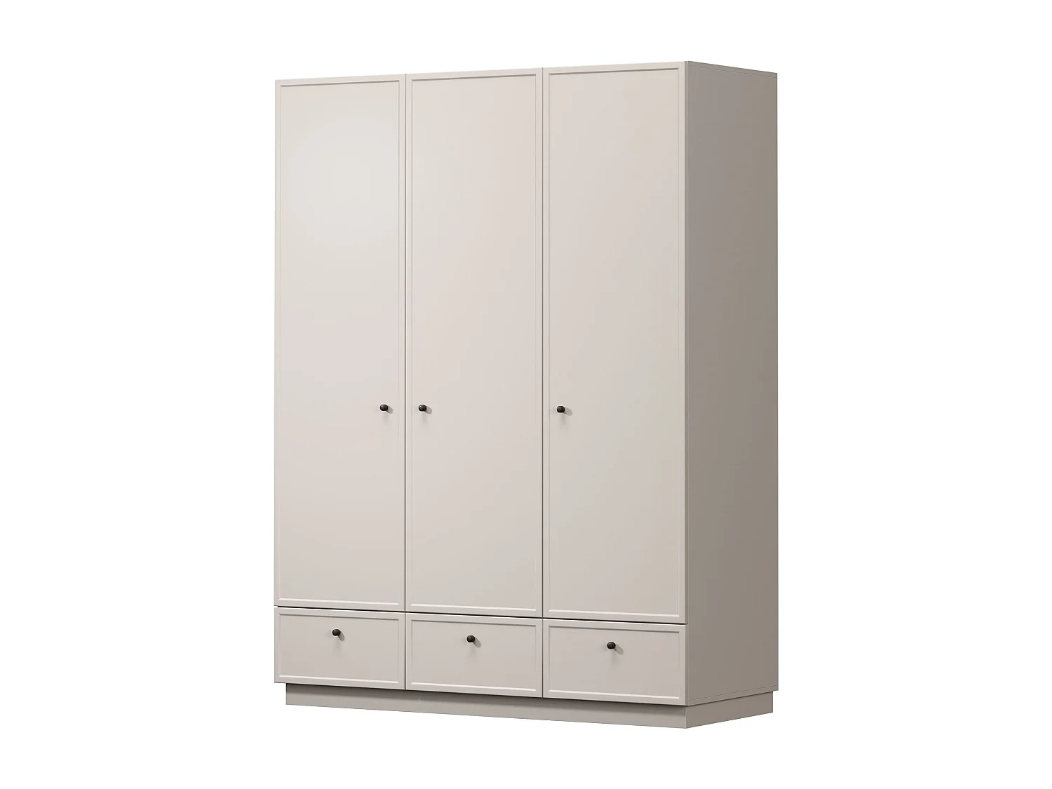 Kasjmier kledingkast met 3 deuren en 3 lades, 150 x 200 cm