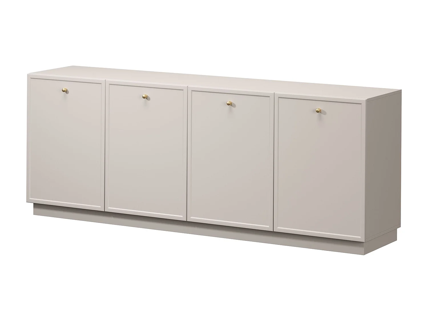Kasjmier dressoir met 4 deuren en gouden stippen, 200x45 cm