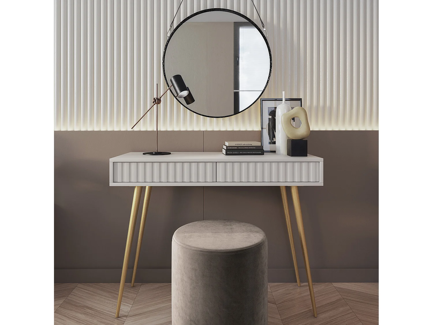 Kaptafel - 104 cm - wit - Bello