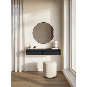 Kaptafel – 110 cm – met lades – hangend – zwart – EVO