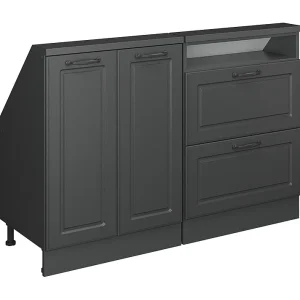 Kastenset voor schuine wand antraciet landhuis/antraciet 120x46x81.6 rion Kastenset voor schuine wand antraciet landhuis/antraciet 120x46x81.6 rion